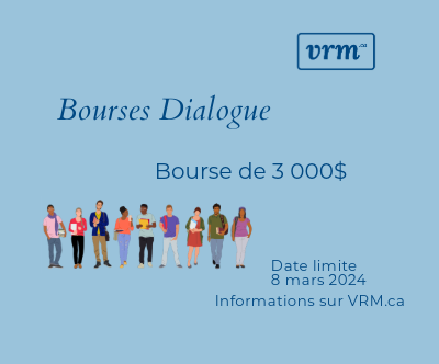 Affiche du concours « Bourses Dialogue » 2024