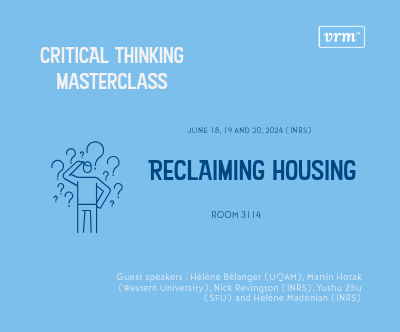 Affiche Classe Esprit Critique VRM / VRM Critical Thinking Masterclass Poster