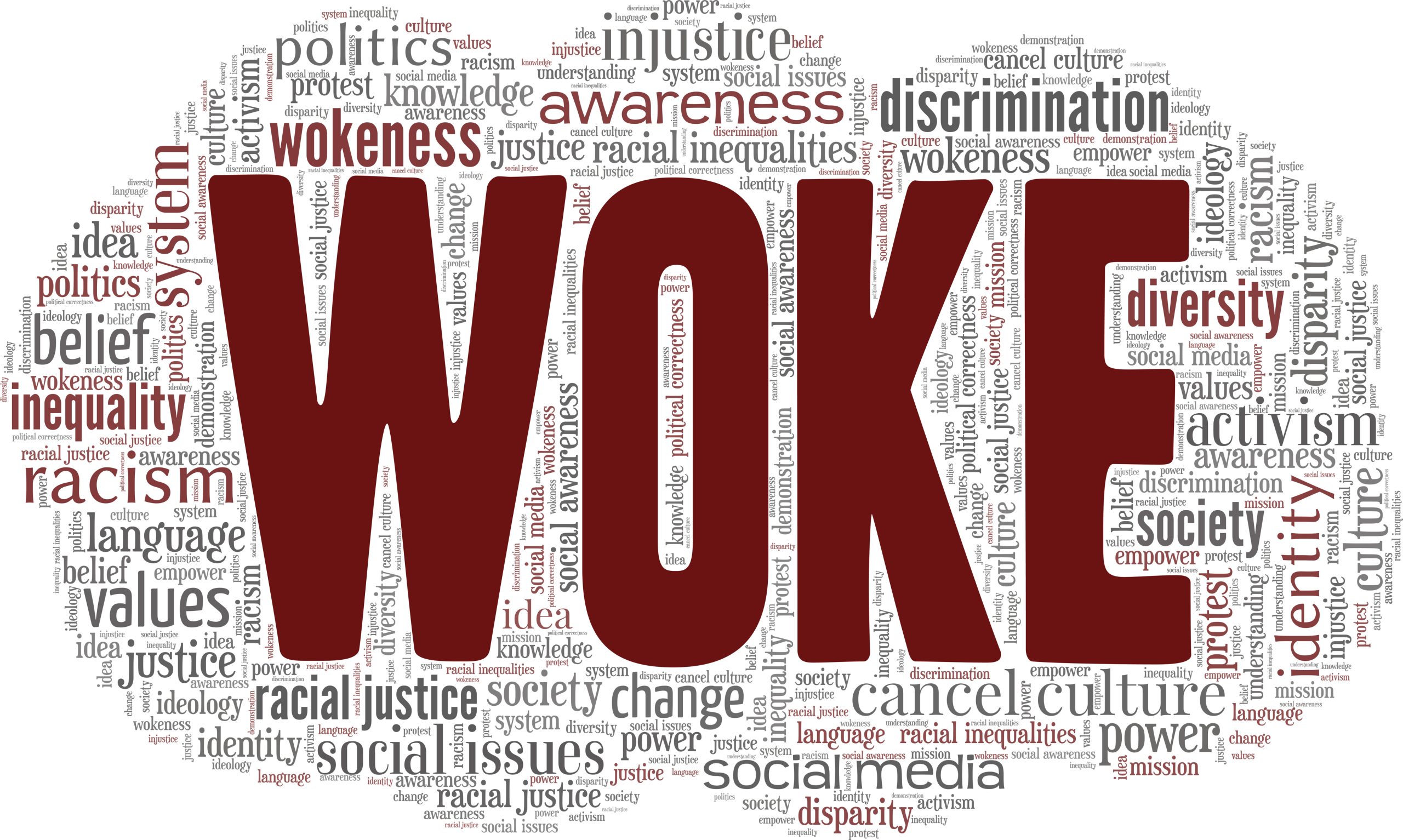 Nuage de mots avec « Woke »