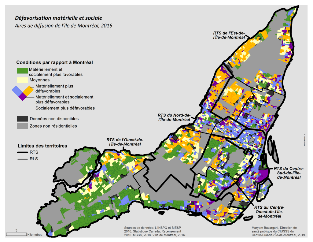 Material and social deprivation map