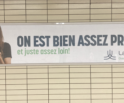 Panneau publicitaire pour la région de Lanaudière