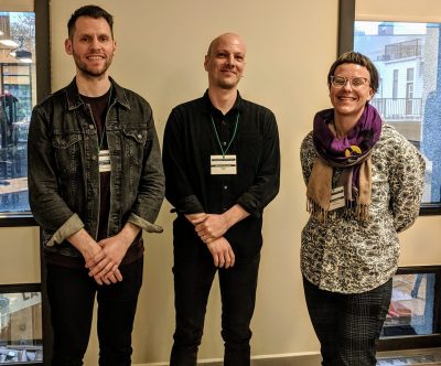 De gauche à droite : Jean-Vincent Bergeron-Gaudin, Maxime Boucher et Catherine Bilodeau Crédits photo : Valérie Vincent, 2019