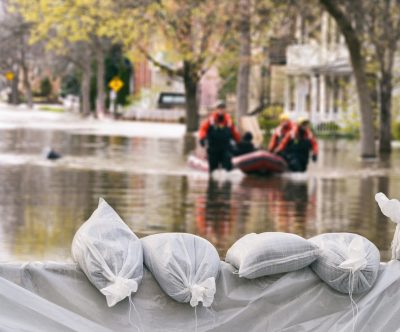 Sacs de sable de protection contre les inondations Crédits photo : Marc Bruxelle, 2017