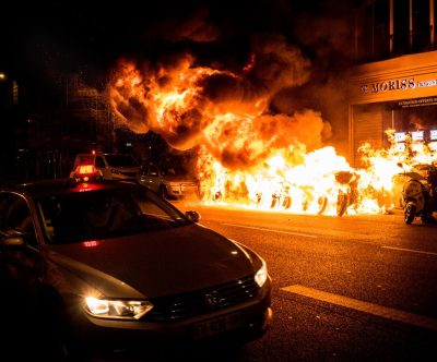 Incendie suite à une émeute