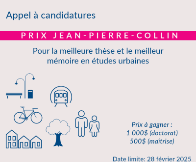 Affiche de l'appel à proposition du Prix Jean-Pierre-Collin 2025