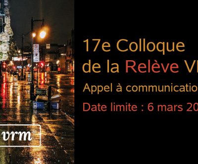 Affiche 17e Colloque de la relève de VRM